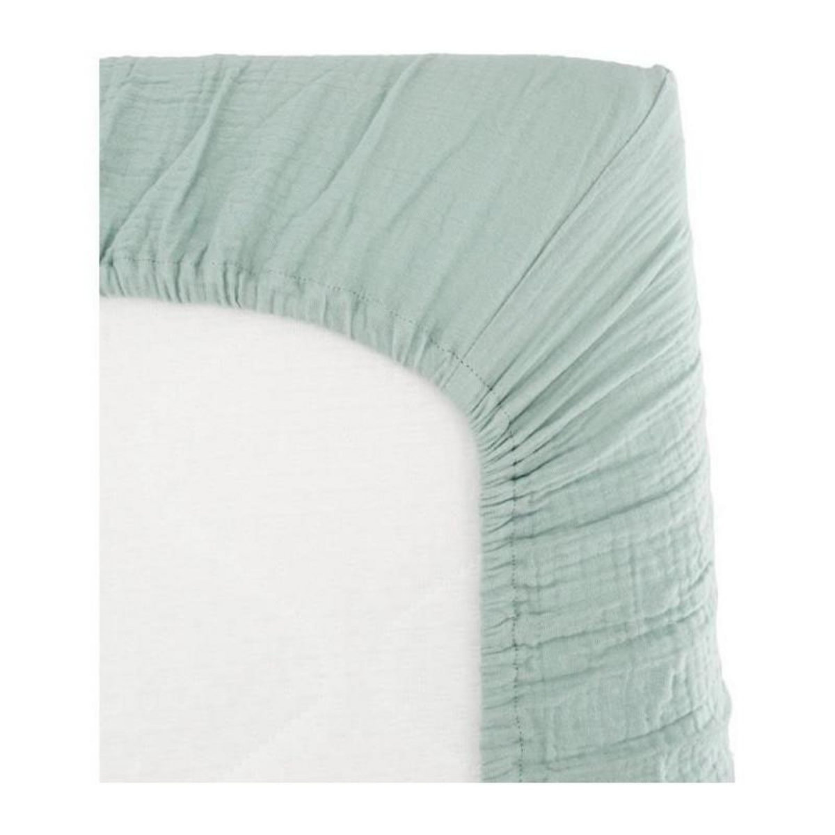 DOMIVA Drap housse lange - DOMIVA - 70x140 cm - Celadon - Gaze de coton