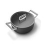 Voir la diapositive 2 : SMEG Faitout noir mat 24cm + couvercle - CSF2412BLM