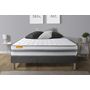 Voir la diapositive 1 : SEPTNUITS Matelas + sommier gris Memo Spring Ressorts ensachés 3 zones de confort MAXI épaisseur