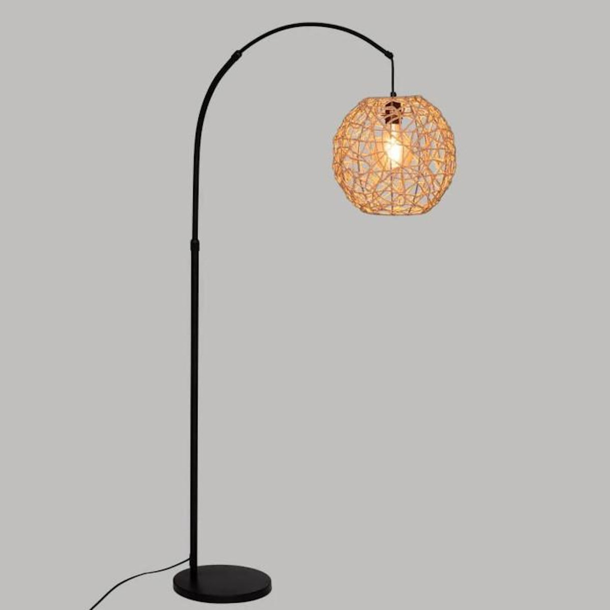 ATMOSPHERA Lampadaire Arc Design  Raahe  180cm Noir