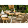 Voir la diapositive 2 : JARDILINE Table de jardin - 6/10 places - Aluminium/Bois - Blanc - SEYCHELLES