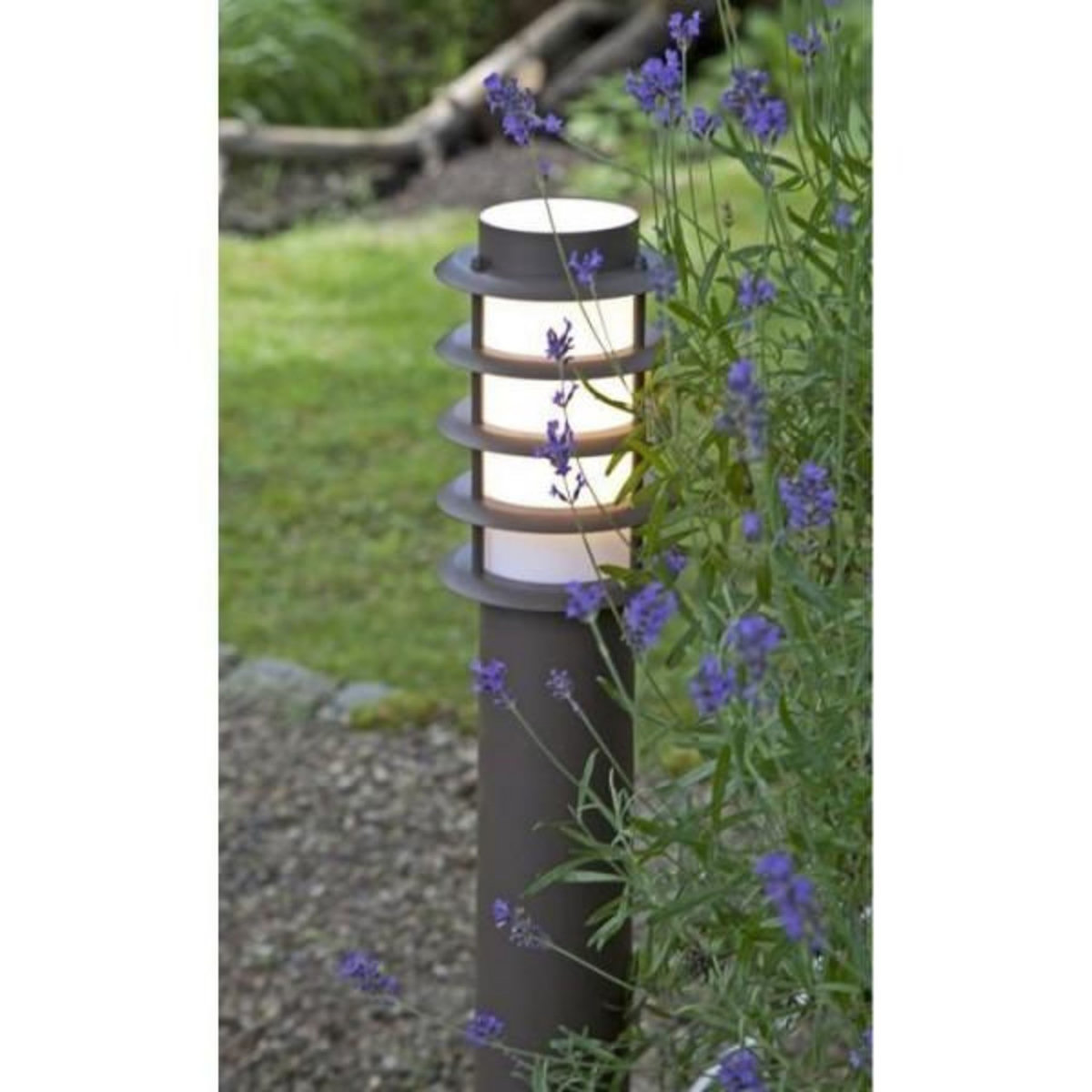 BRILLIANT Borne d'extérieur LED H51cm Oskar - BRILLIANT - Marron Rouille - Design Contemporain