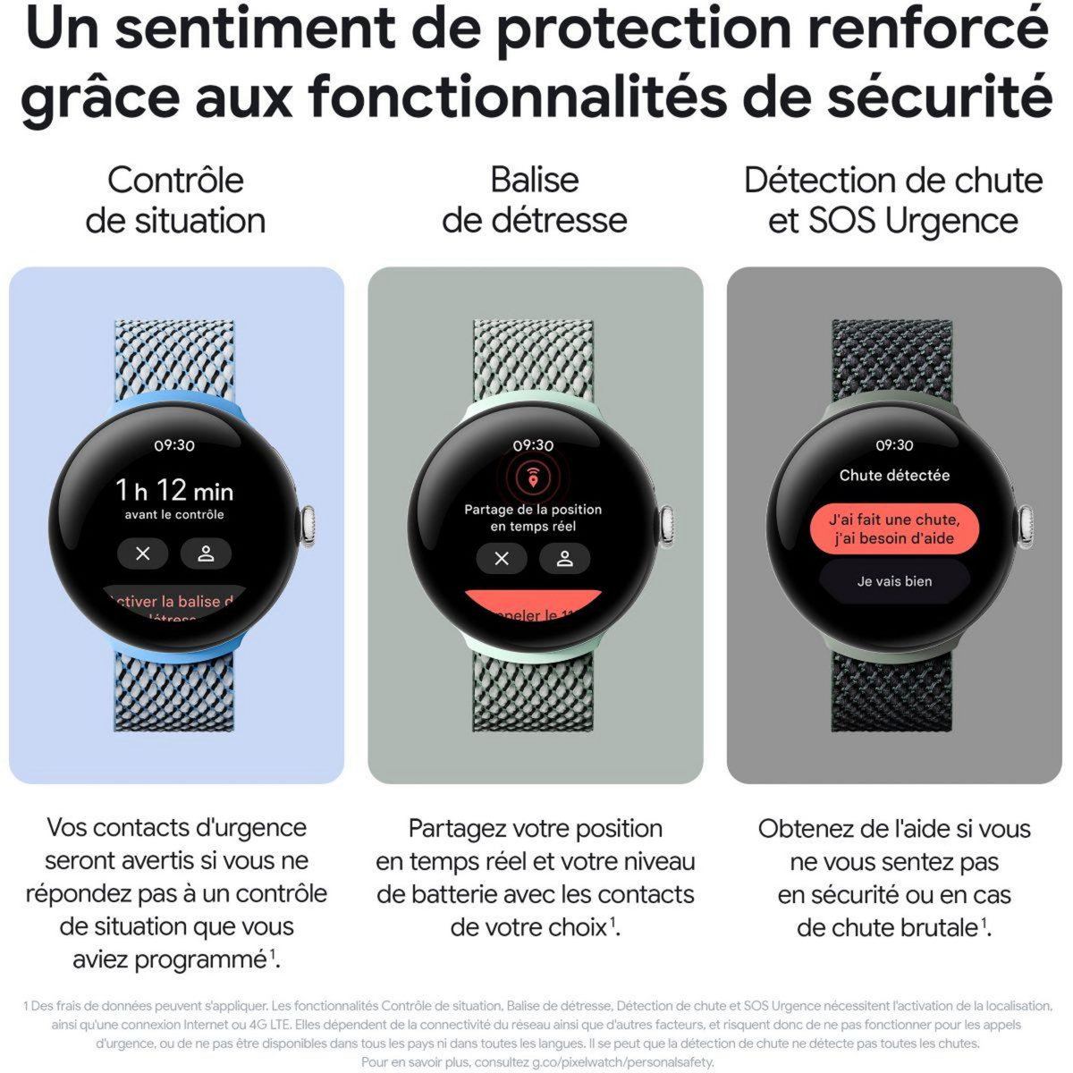 GOOGLE Montre connectée Pixel Watch 2 Noir Mat/Bracelet Noir 4G