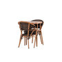 Voir la diapositive 3 : Paris Prix Ensemble Table de Jardin & 2 Chaises  Abrantes  80cm Marron