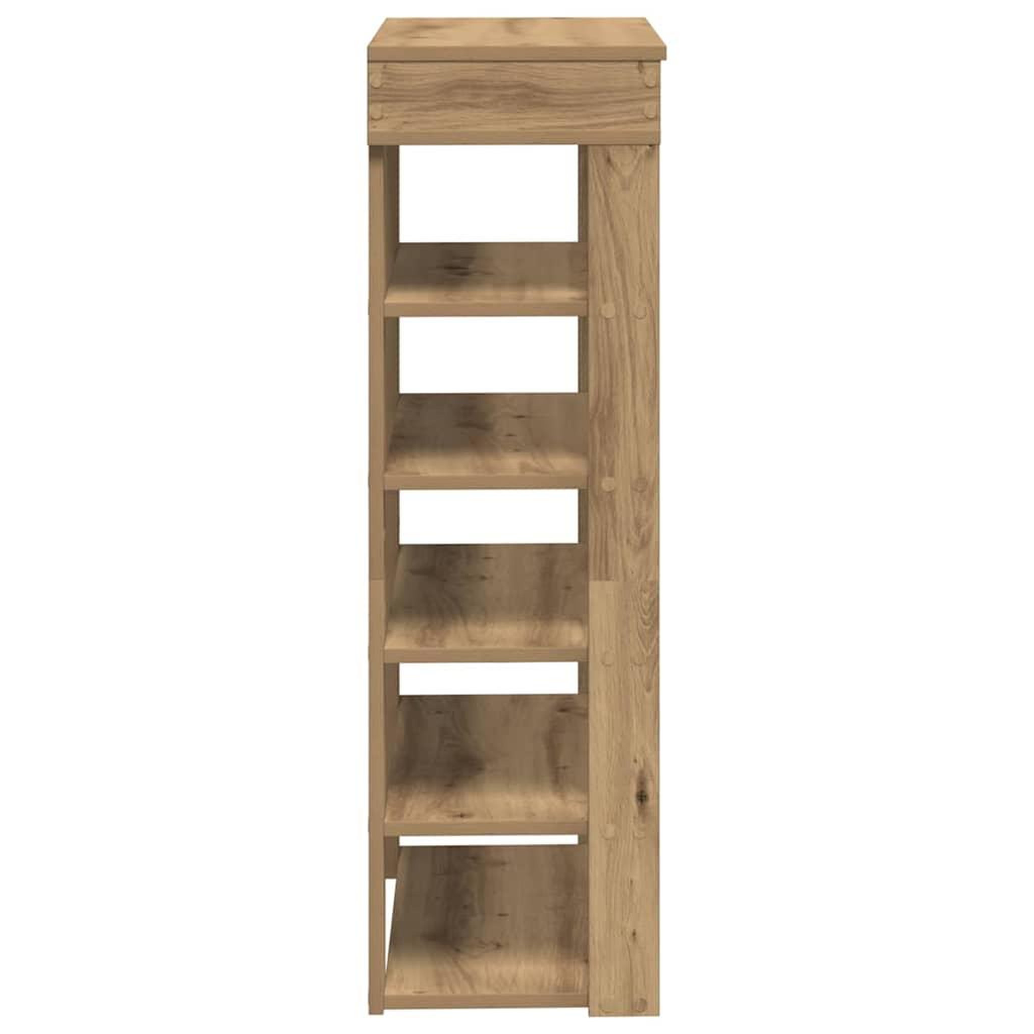 Voir la diapositive 5 : VIDAXL Etagere a chaussures chene artisanal bois d'ingenierie