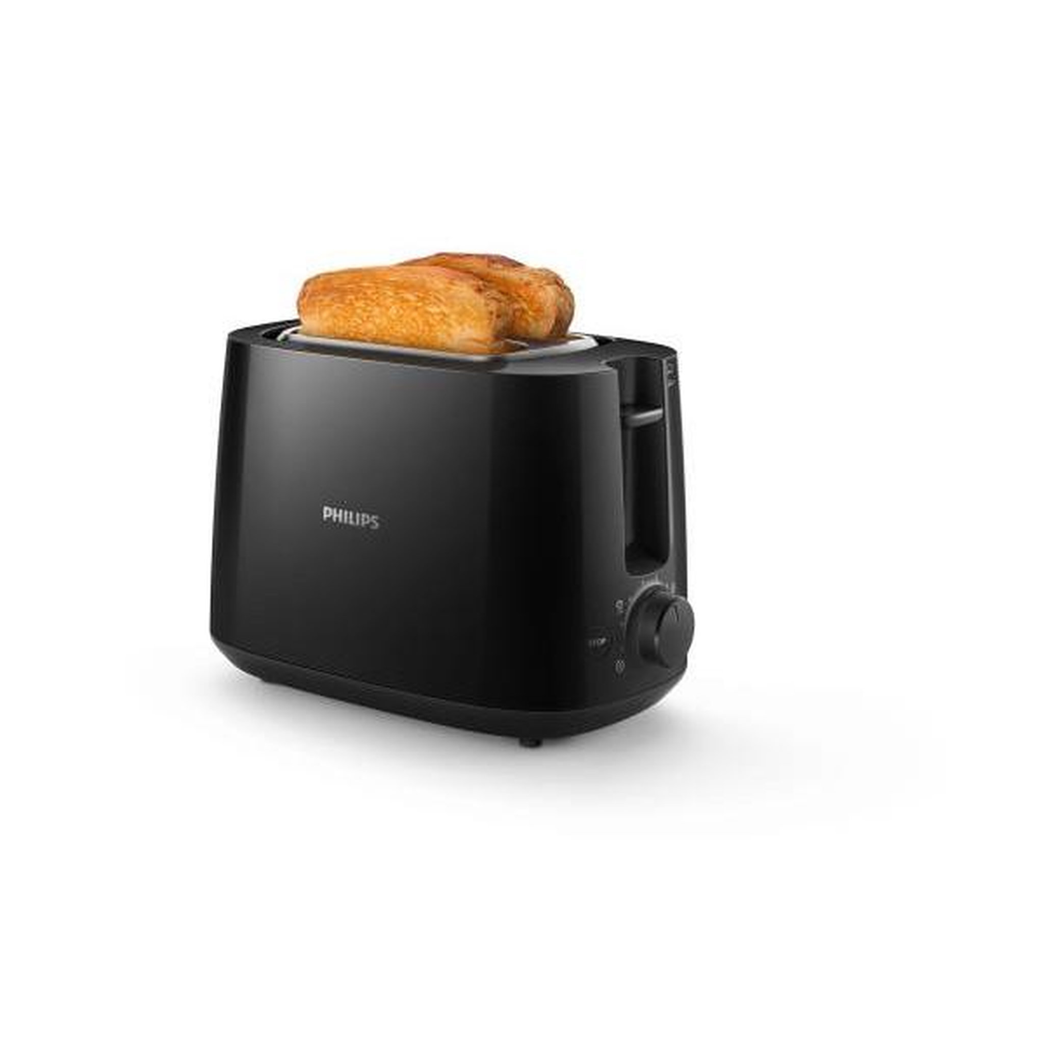 Voir la diapositive 2 : Philips Grille Pain - Toaster Electrique  - PHILIPS - HD2581/90 - 2 fentes larges - Noir