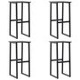 Voir la diapositive 2 : VIDAXL Tabourets de bar lot de 4 noir acier enduit de poudre
