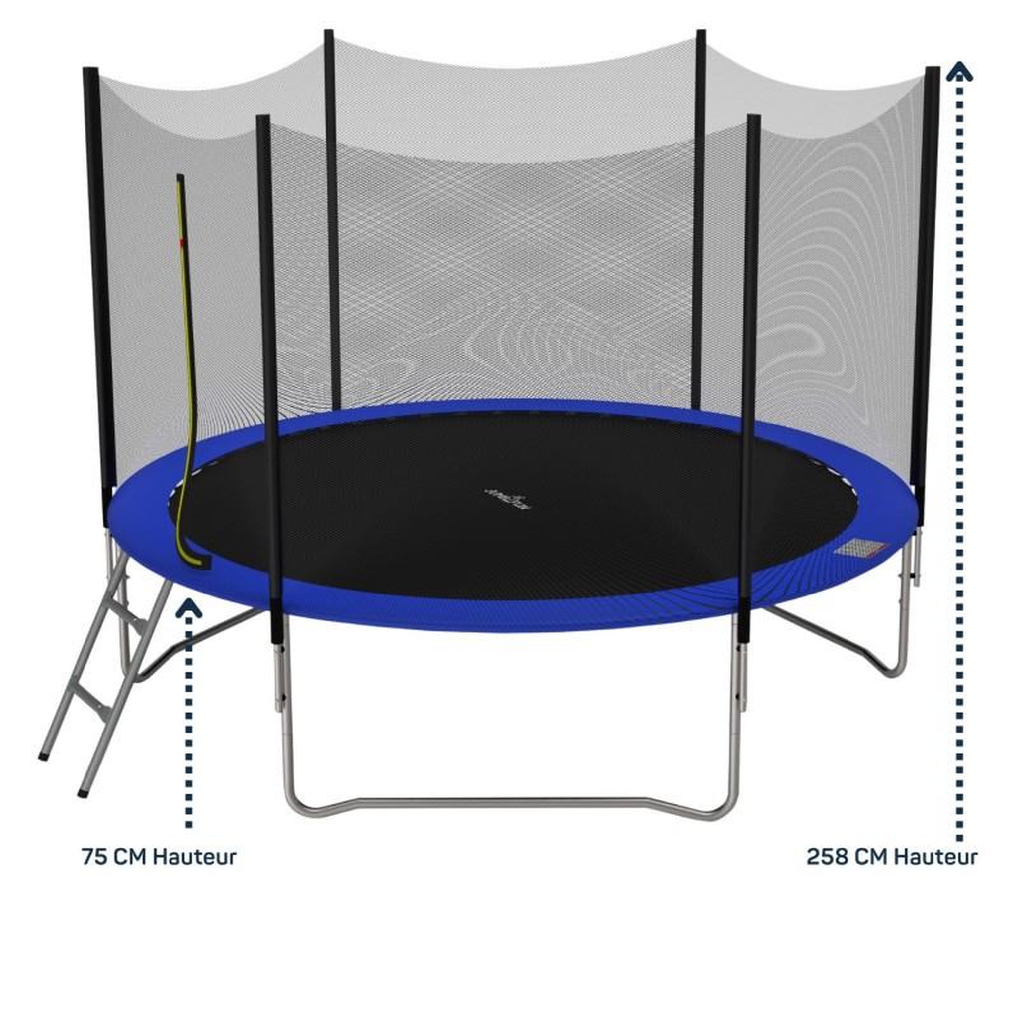 Voir la diapositive 2 : JUMP4FUN Trampoline pour enfant Jump4Fun Deluxe filet extérieur -10FT (305 cm)