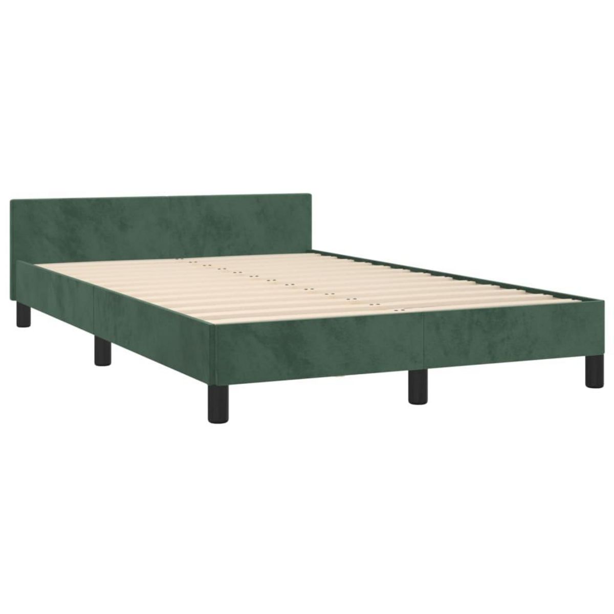 VIDAXL Cadre de lit sans matelas vert fonce 120x200 cm velours