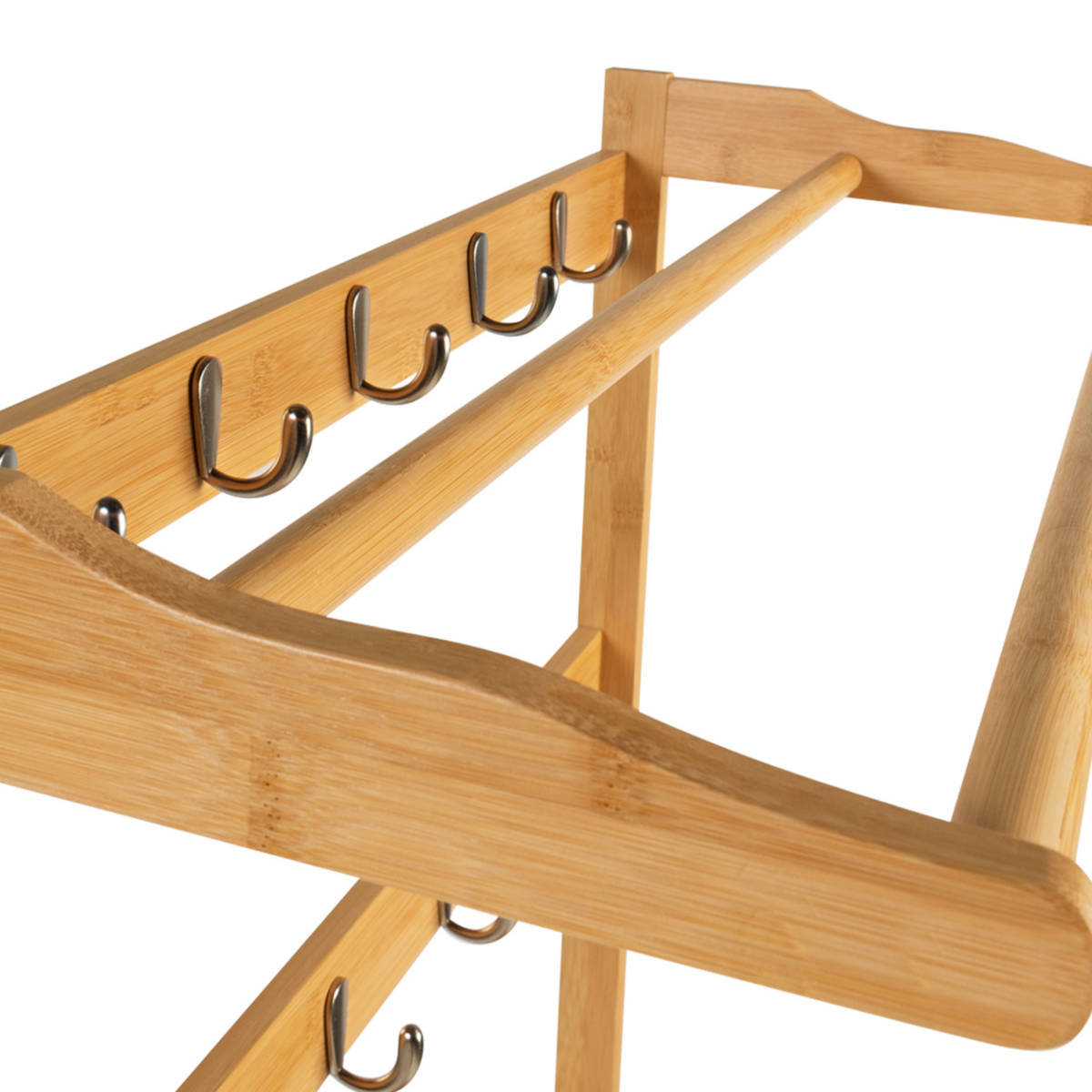 ID MARKET Vestiaire d'entrée bambou LANA portant à vêtements et chaussures