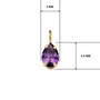 Voir la diapositive 3 : L'ATELIER D'AZUR Collier - Pendentif Or Jaune 18 Carats 750/000 - Zirconium Améthyste - Chaine Dorée