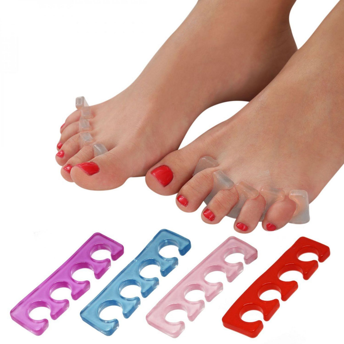 VIVEZEN Lot de 5 paires de séparateurs d'orteils en silicone
