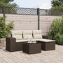 Voir la diapositive 1 : VIDAXL Salon de jardin avec coussins 5 pcs marron resine tressee