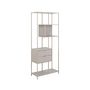 Voir la diapositive 2 : LISA DESIGN Anthea - étagère filaire métal avec plaquage en effet bois blanchi - avec tiroirs - 77 cm - gris