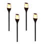 Voir la diapositive 1 : Lumisky Lot de 4 torches solaires FARELY Noir Plastique H80 cm