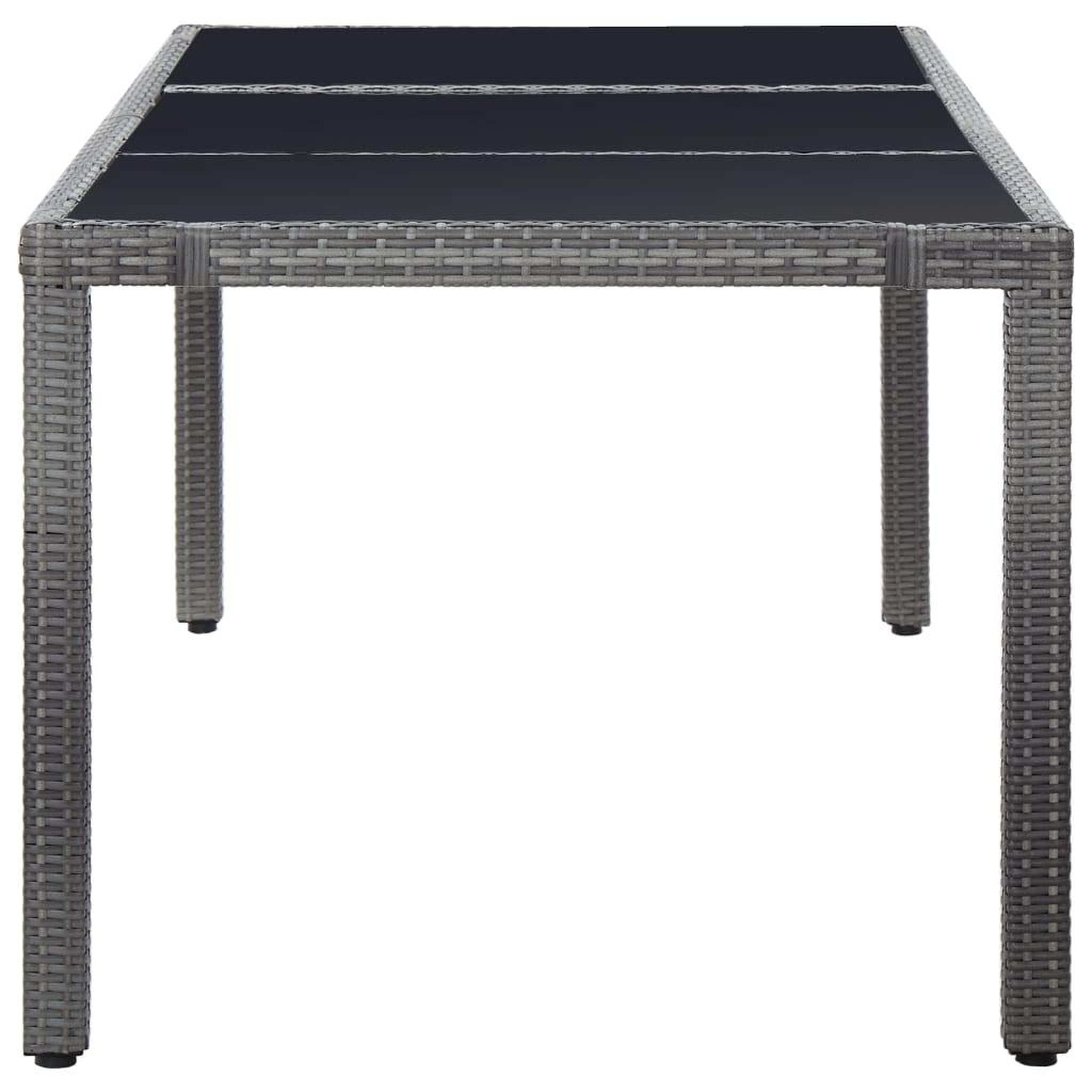 Voir la diapositive 4 : VIDAXL Ensemble a manger d'exterieur 9 pcs Resine tressee Gris