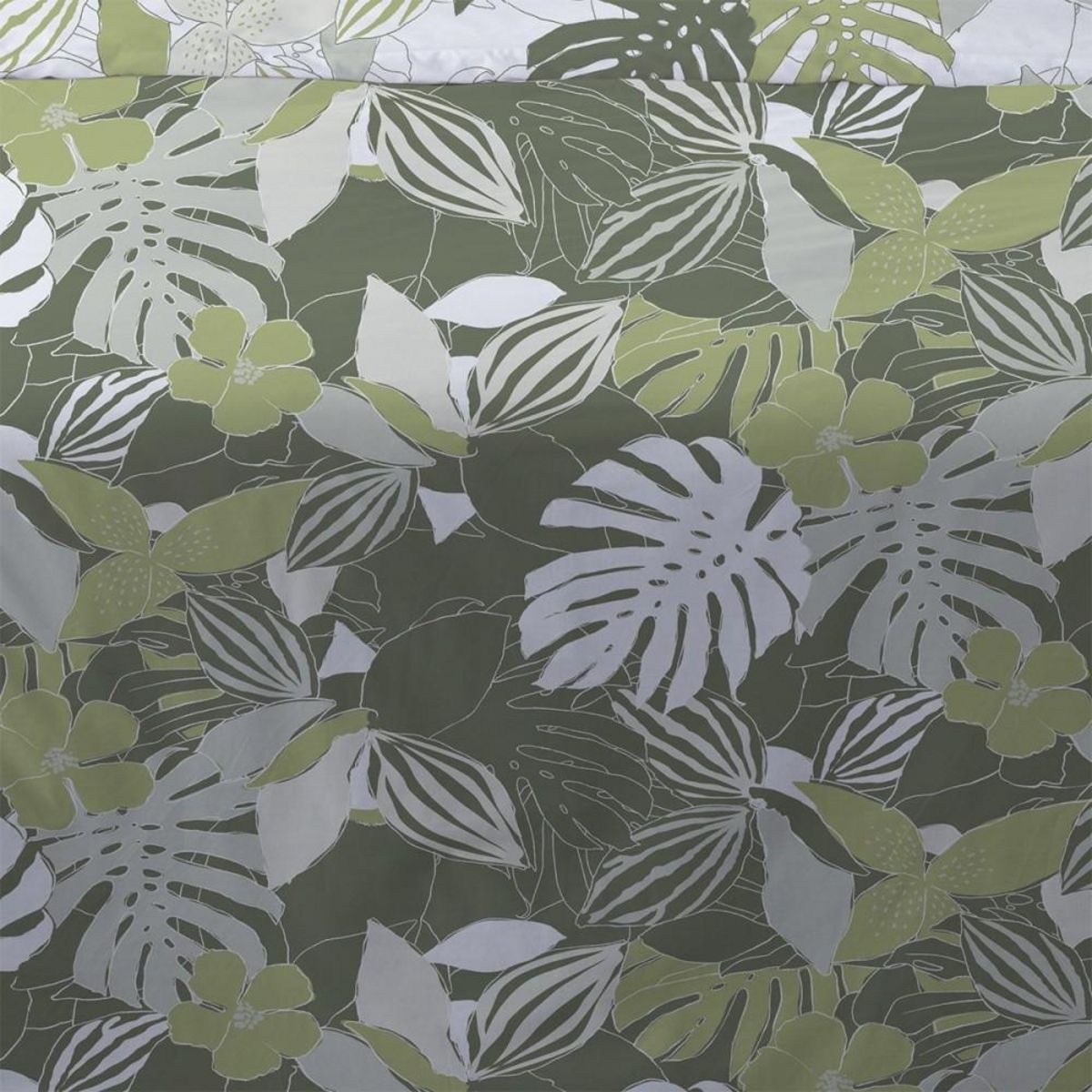 Dourev Housse de couette 240x220 Chika vert + 2 taies