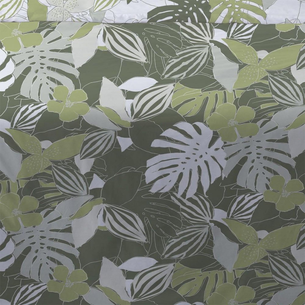 Dourev Housse de couette 240x220 Chika vert + 2 taies