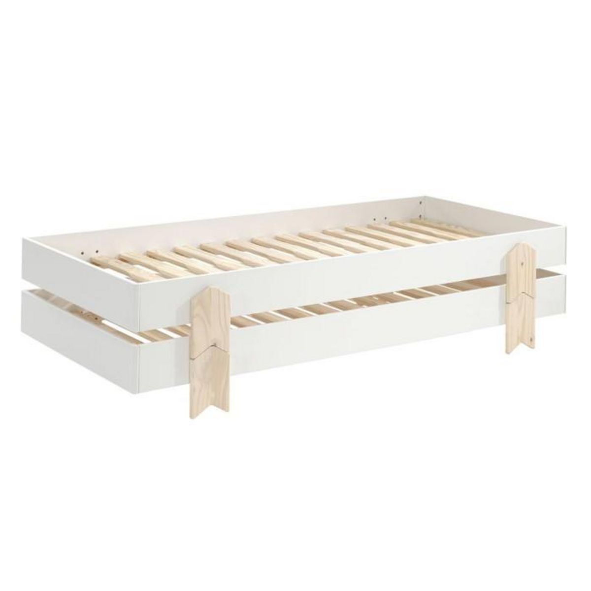 Paris Prix Lit Enfant en Bois  Modulo Arrow III  90x200cm Blanc