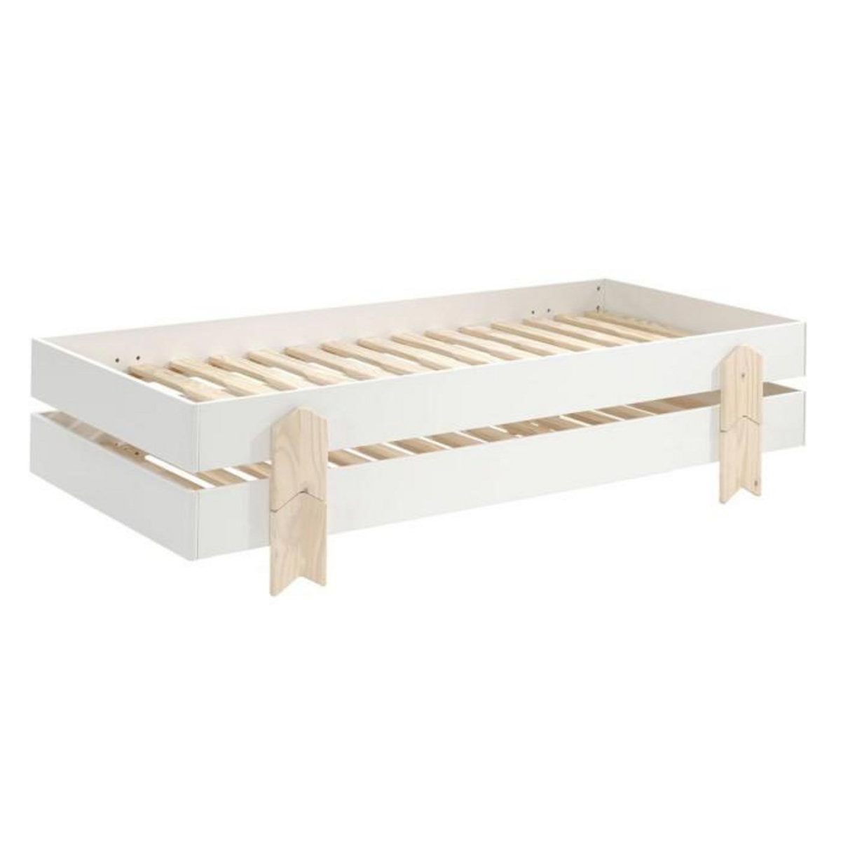 Paris Prix Lit Enfant en Bois  Modulo Arrow III  90x200cm Blanc