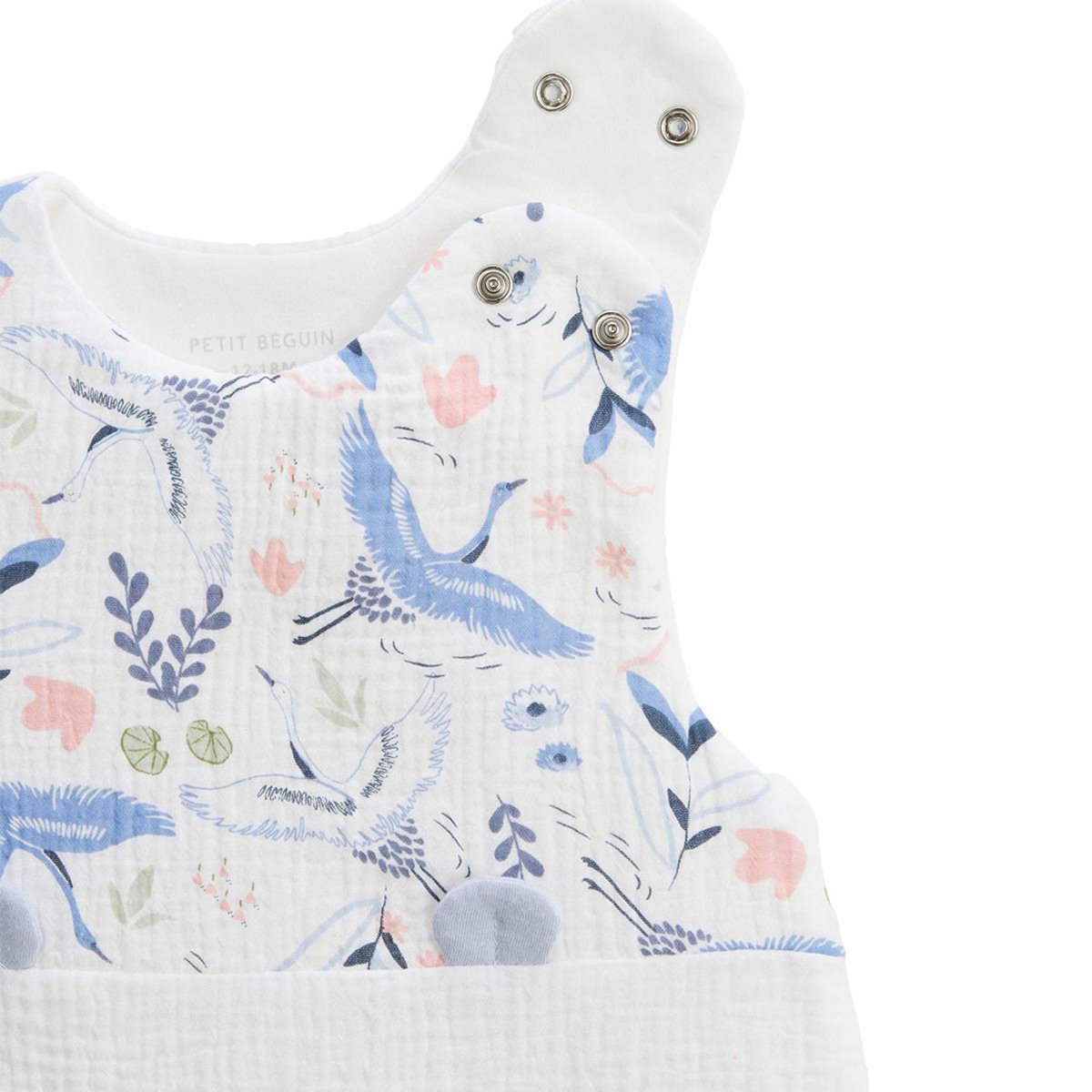 Petit Béguin Turbulette TOG2 en gaze de coton avec pieds retroussables Tiana