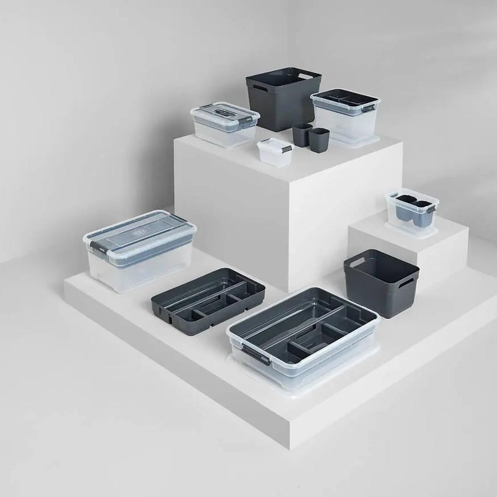 Voir la diapositive 3 : FIVE Boîte de rangement  solutions  13l transparent