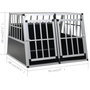 Voir la diapositive 6 : VIDAXL Cage pour chien a double porte 94 x 88 x 69 cm
