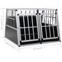 Voir la diapositive 6 : VIDAXL Cage pour chien a double porte 94 x 88 x 69 cm