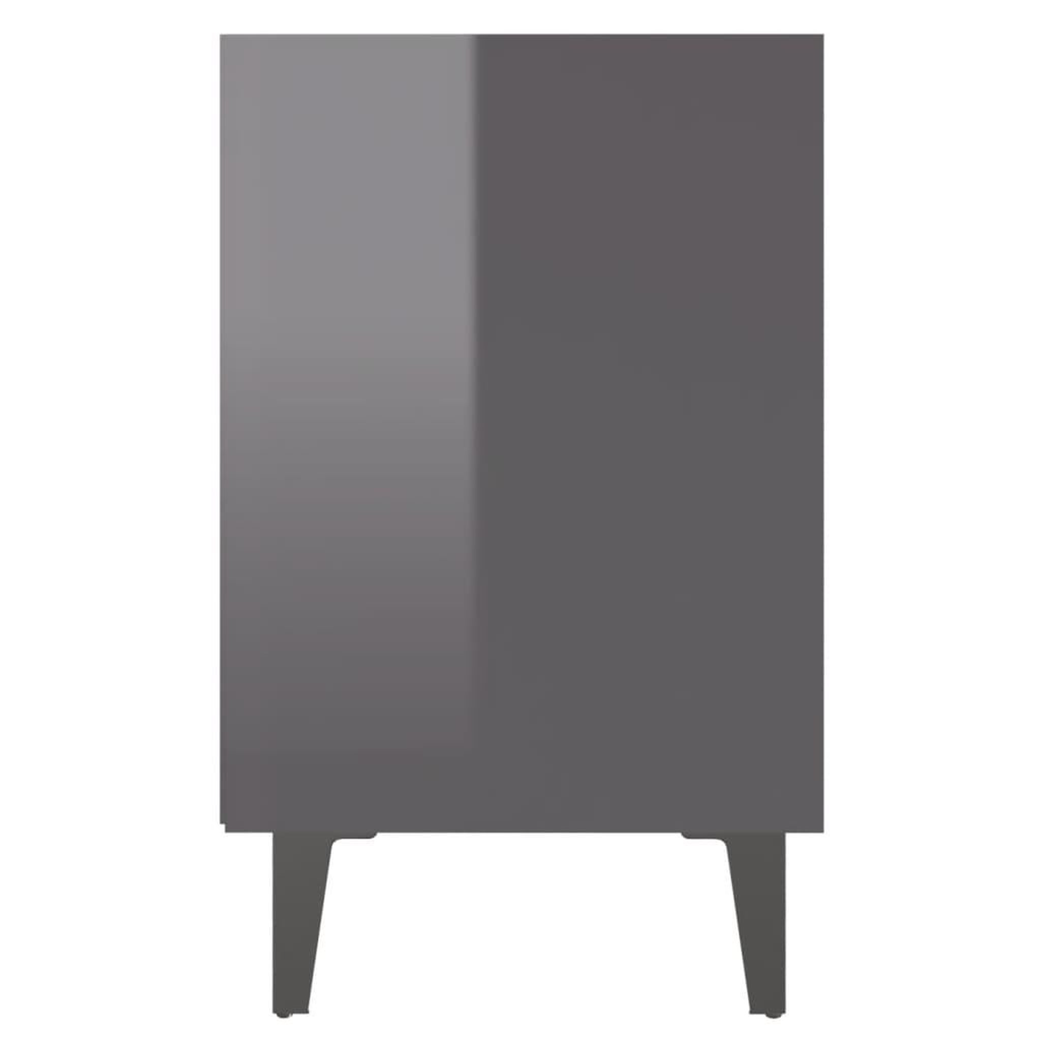 Voir la diapositive 5 : VIDAXL Table de chevet avec pieds en metal gris brillant 40x30x50 cm