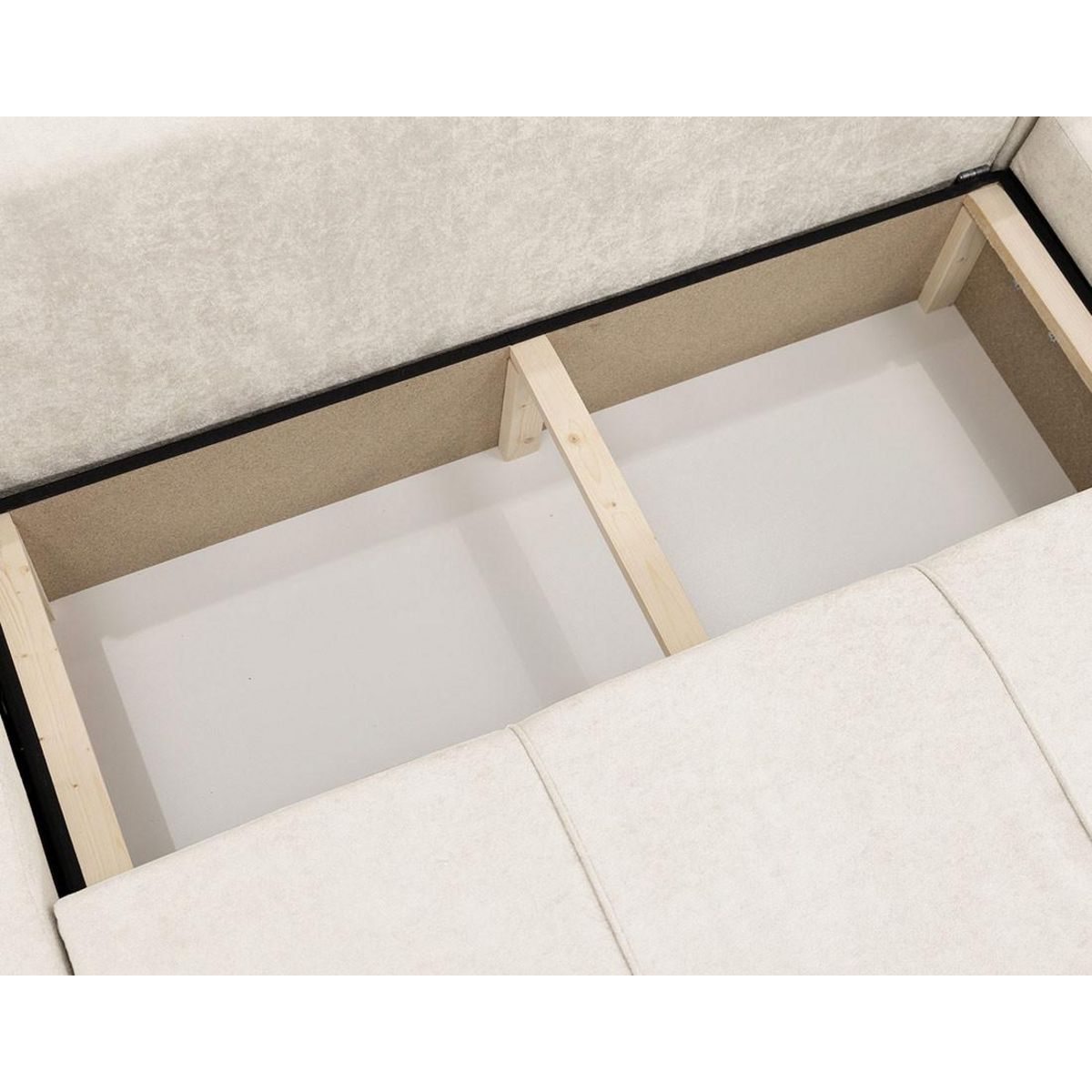 BEST MOBILIER Nicole - canapé panoramique en u 7 places convertible avec coffre en tissu