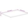 Voir la diapositive 6 : VIDAXL Dessus de table 90x80x3,8 cm bord vivant bois massif manguier