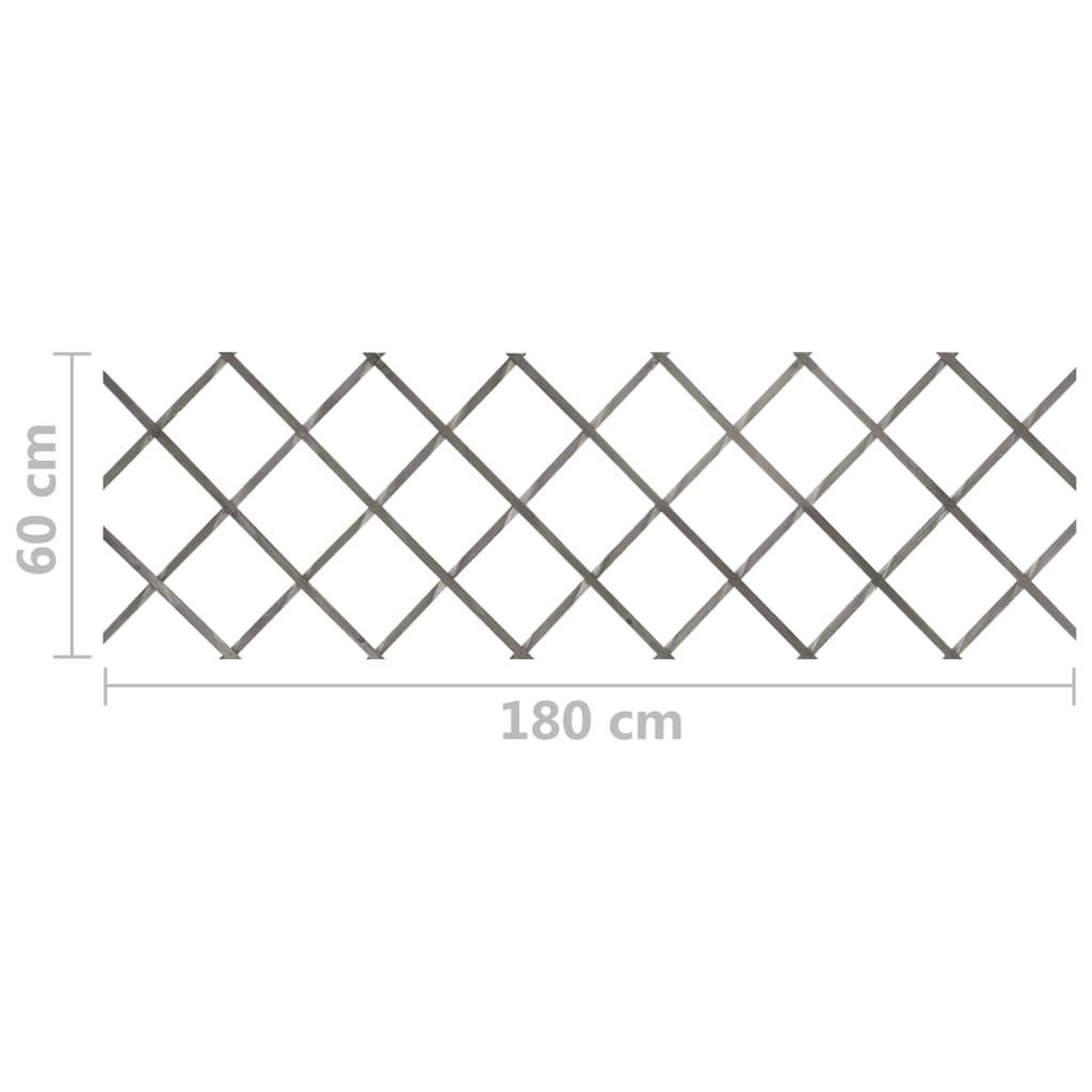 Voir la diapositive 6 : VIDAXL Cloture a treillis 5 pcs Gris Bois de sapin massif 180x60 cm