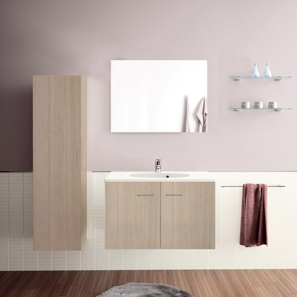 ALLIBERT Ensemble de meubles One Pack - L. 80 cm