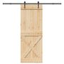 Voir la diapositive 1 : VIDAXL Porte coulissante et kit de quincaillerie 85x210 cm pin massif