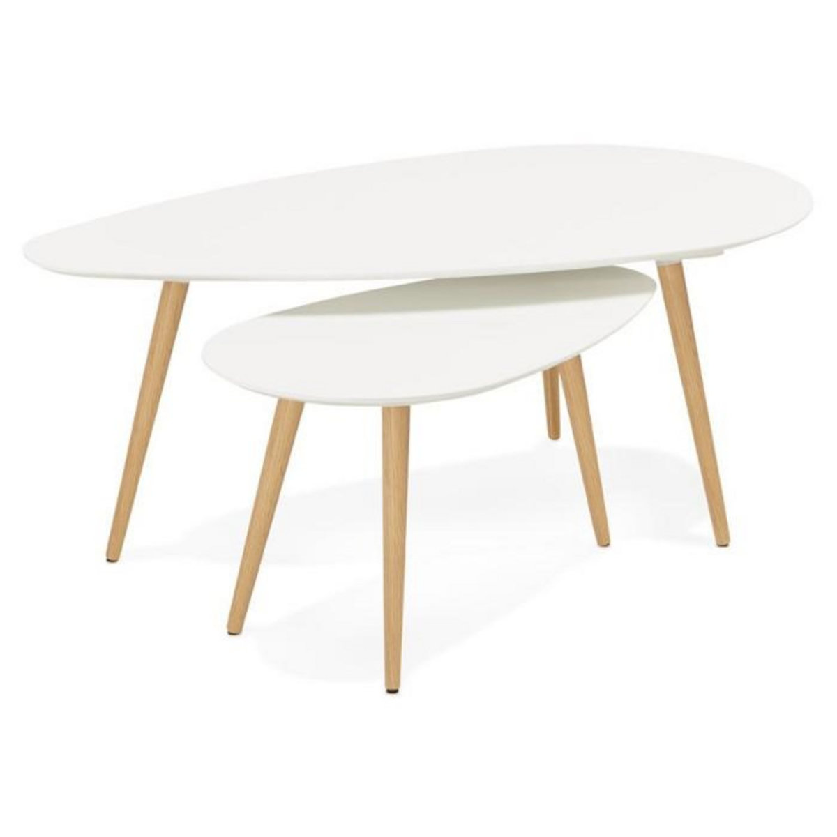 Paris Prix Lot de 2 Tables Gigognes  Rauma  116cm Blanc