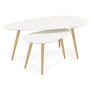 Voir la diapositive 1 : Paris Prix Lot de 2 Tables Gigognes  Rauma  116cm Blanc