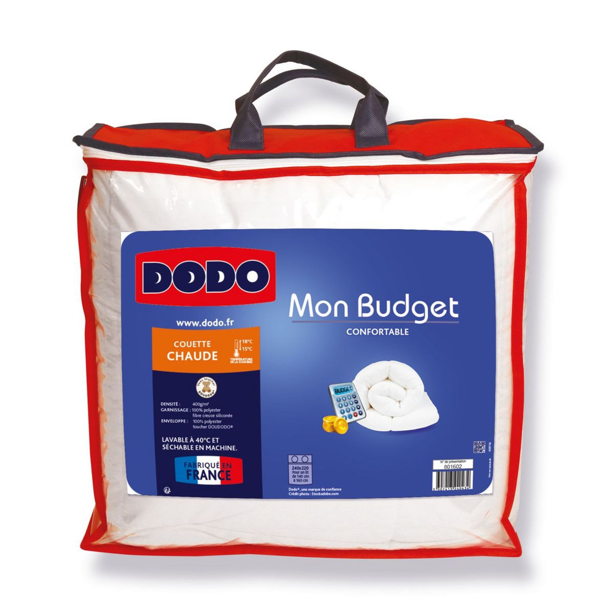 DODO Couette chaude confortable en polyester 400 g/m² MON BUDGET