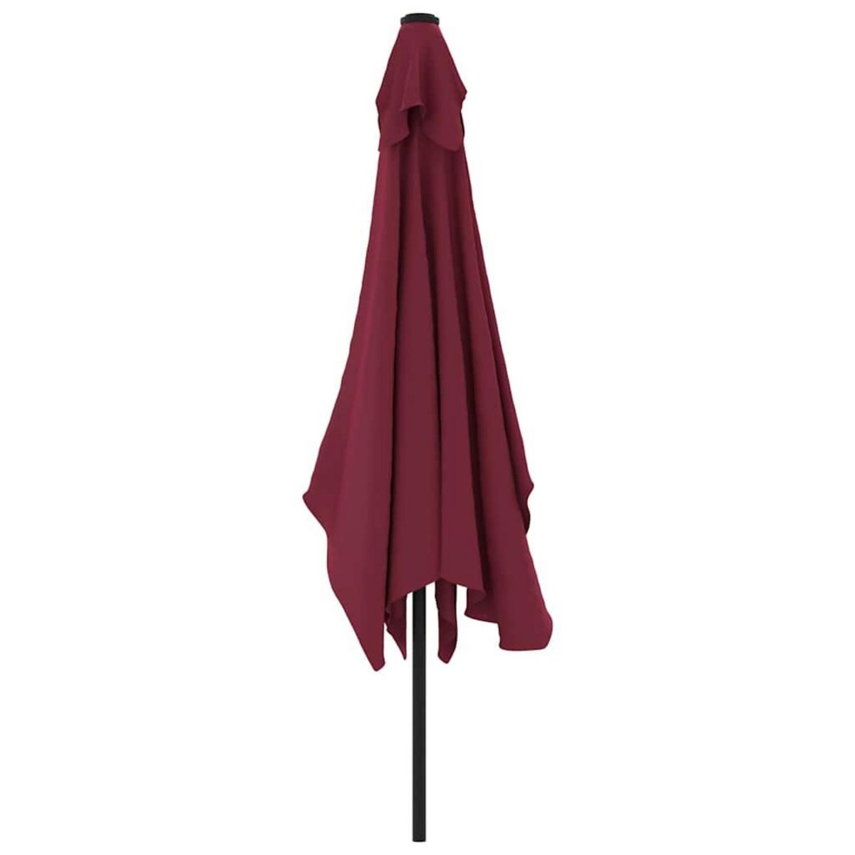 VIDAXL Parasol d'exterieur avec mat en metal 300x200 cm rouge bordeaux