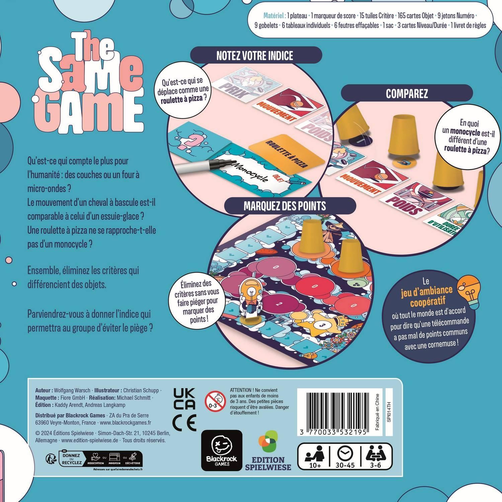 Voir la diapositive 3 : SPIELWISE Jeu d ambiance Spielwise The Same Game