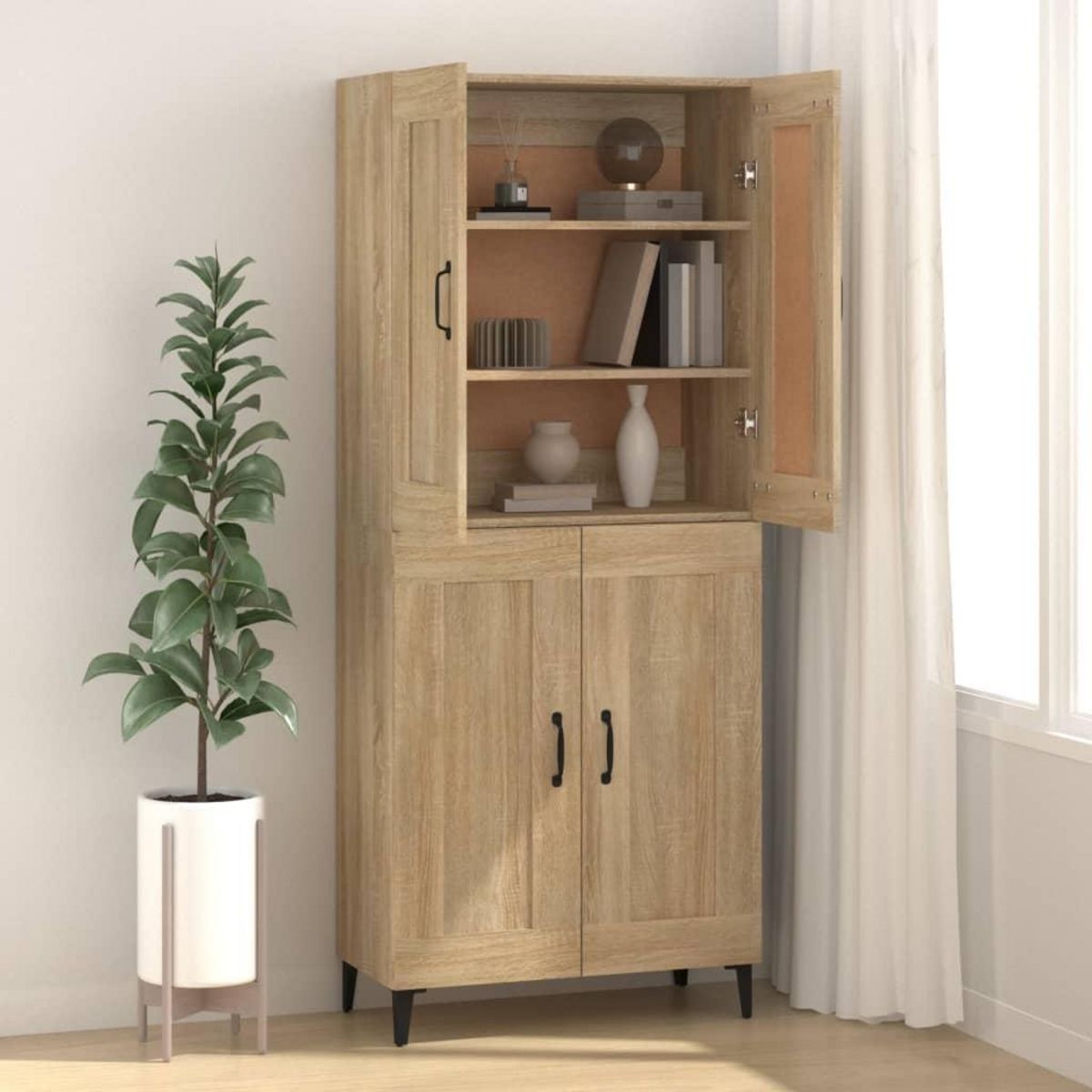 VIDAXL Buffet Chene sonoma 69,5x34x90 cm Bois d'ingenierie