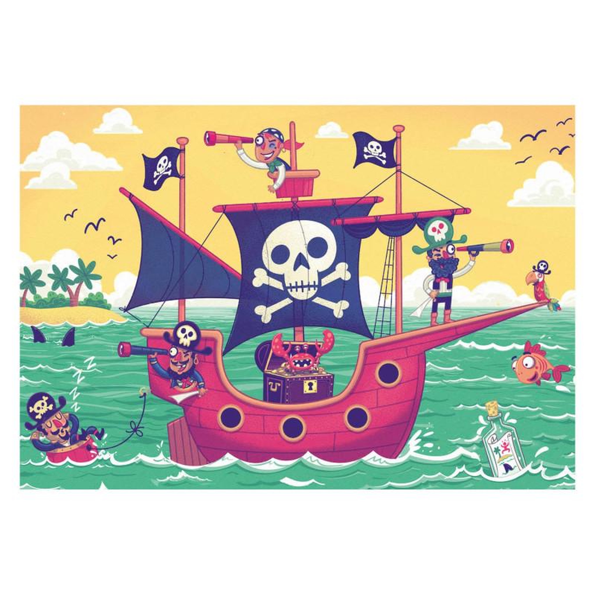 Voir la diapositive 2 : RAVENSBURGER Ravensburger Puzzle & Play - Land in Sight, 2x24st. 55920