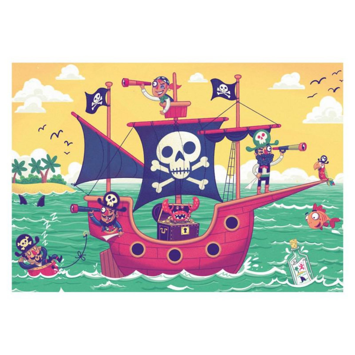 RAVENSBURGER Ravensburger Puzzle & Play - Land in Sight, 2x24st. 55920