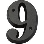 CENTRALE BRICO Chiffre 9 en zamak mat H.8 x l.4.5 cm