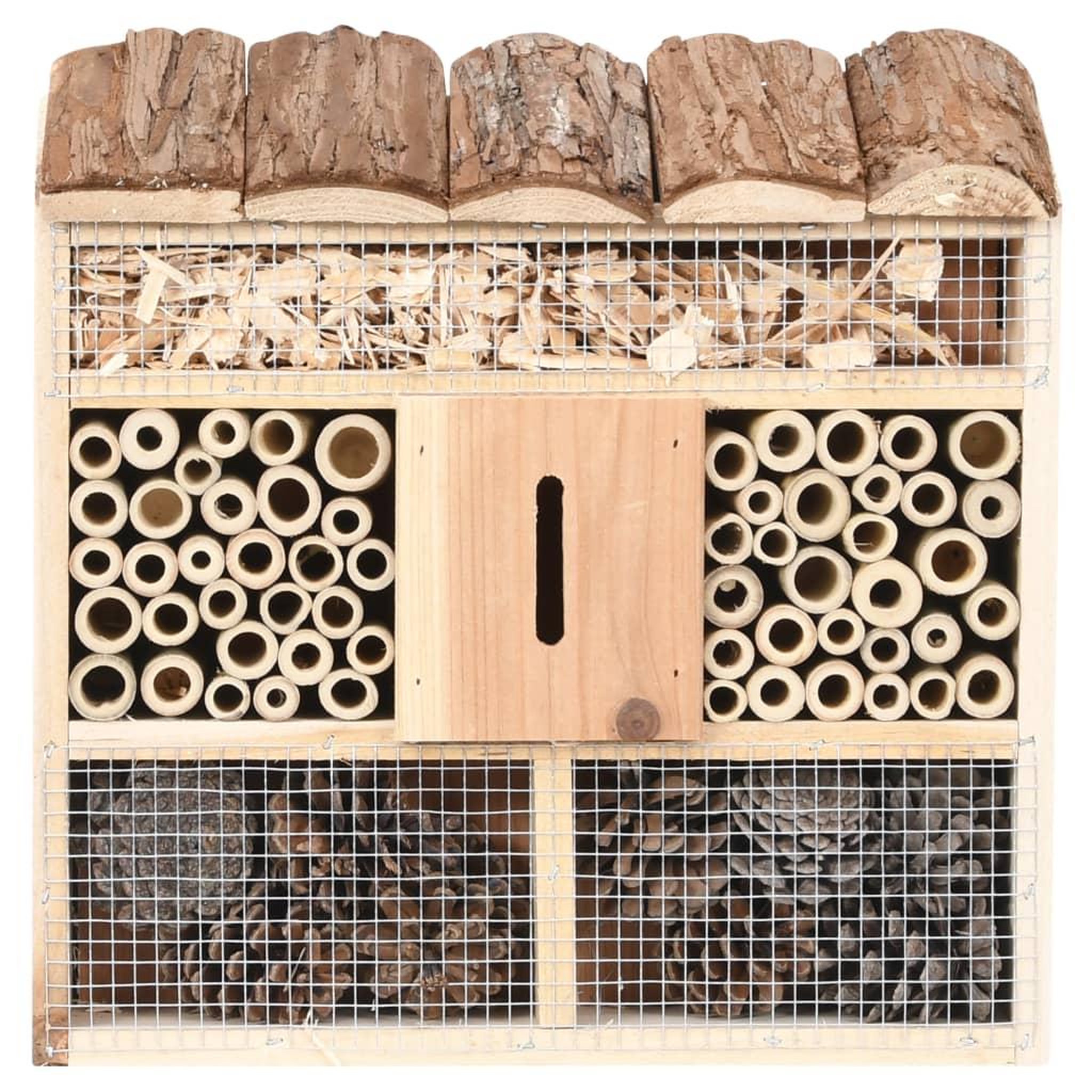 Voir la diapositive 2 : VIDAXL Hotel a insectes 30x10x30 cm bois de sapin