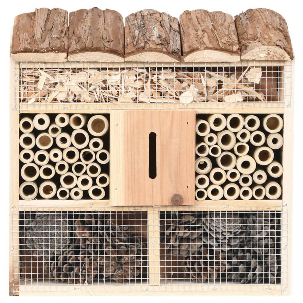 VIDAXL Hotel a insectes 30x10x30 cm Bois de sapin
