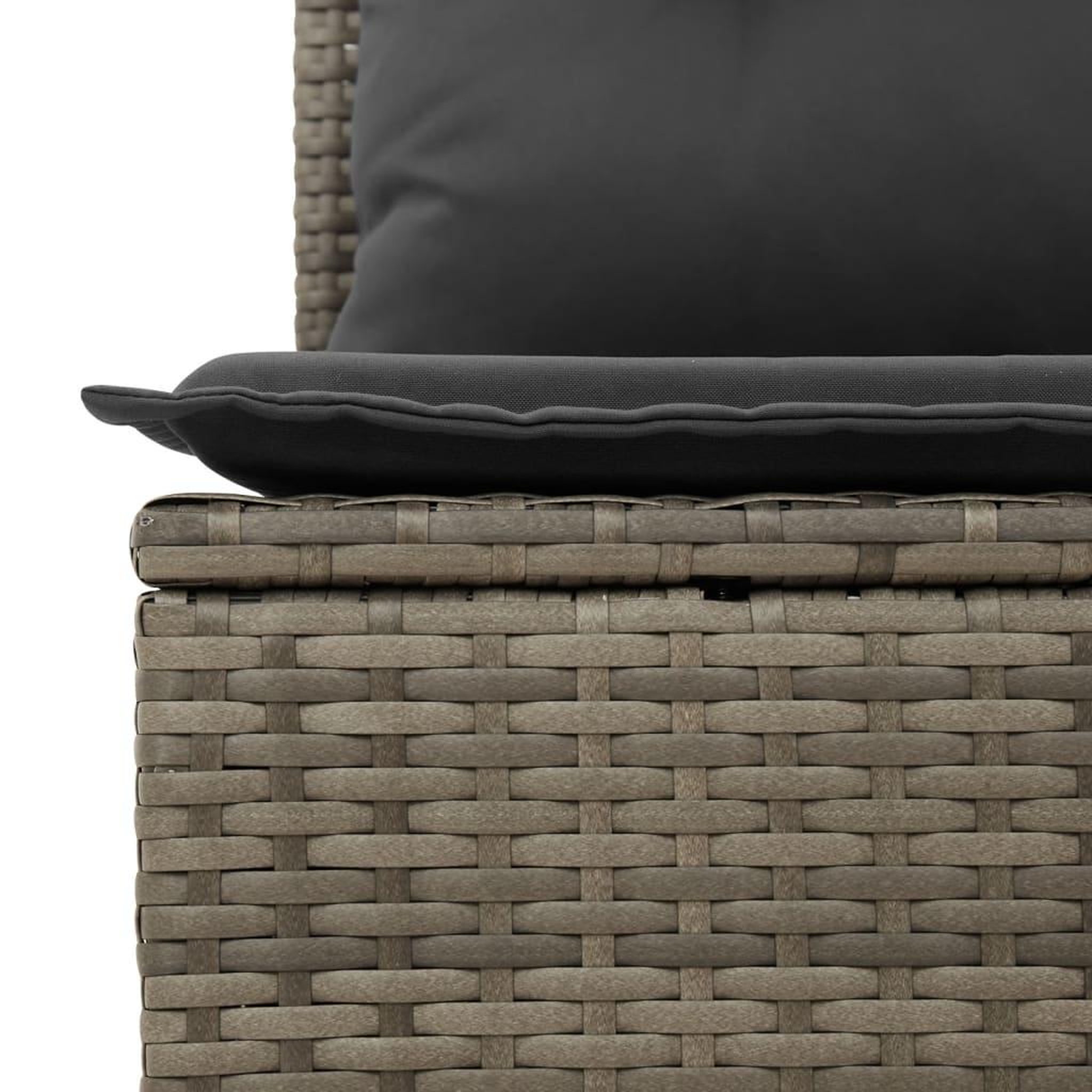 Voir la diapositive 4 : VIDAXL Salon de jardin 8 pcs avec coussins gris resine tressee