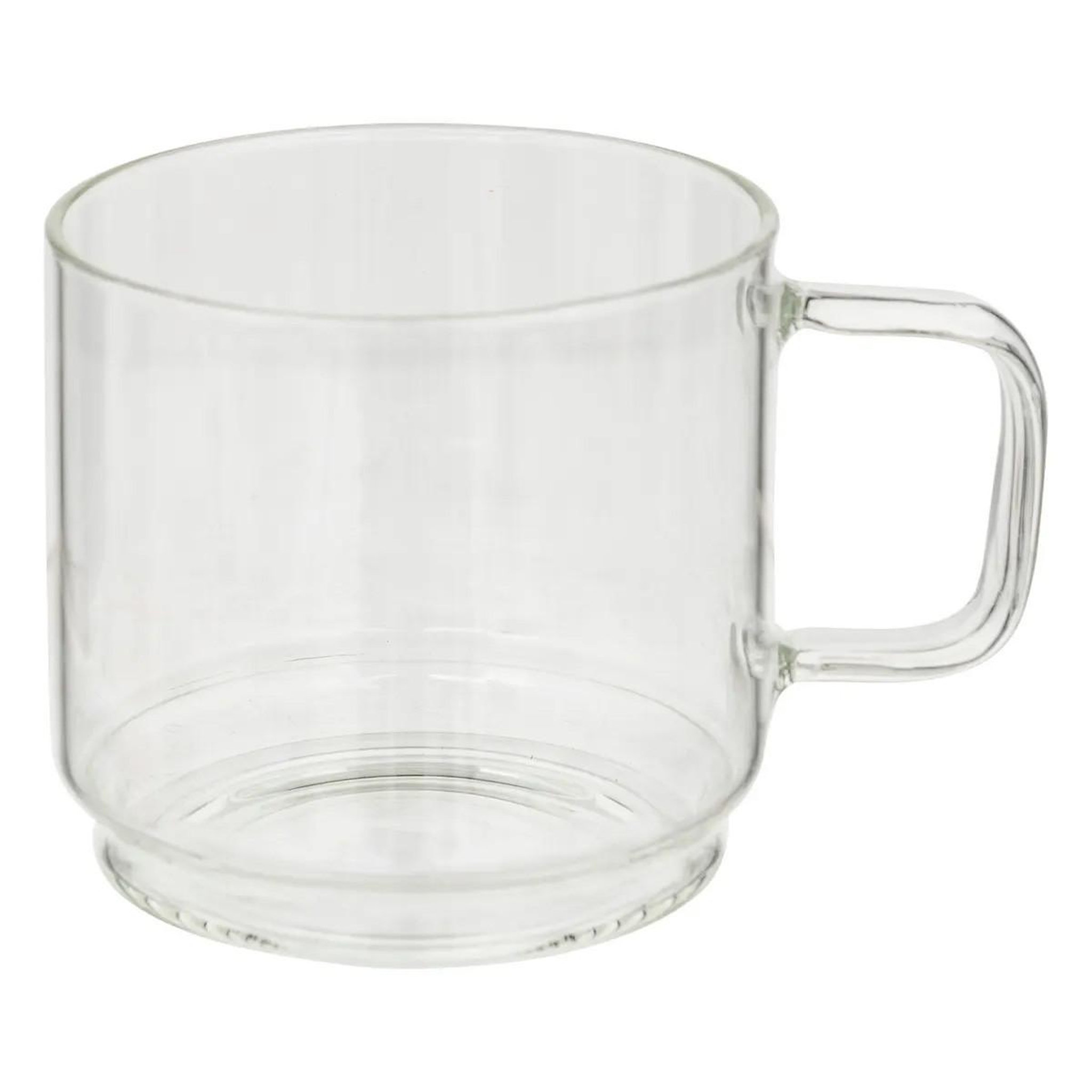 Voir la diapositive 2 : SECRET DE GOURMET Lot de 4 mugs sur rack  mia  30cl transparent