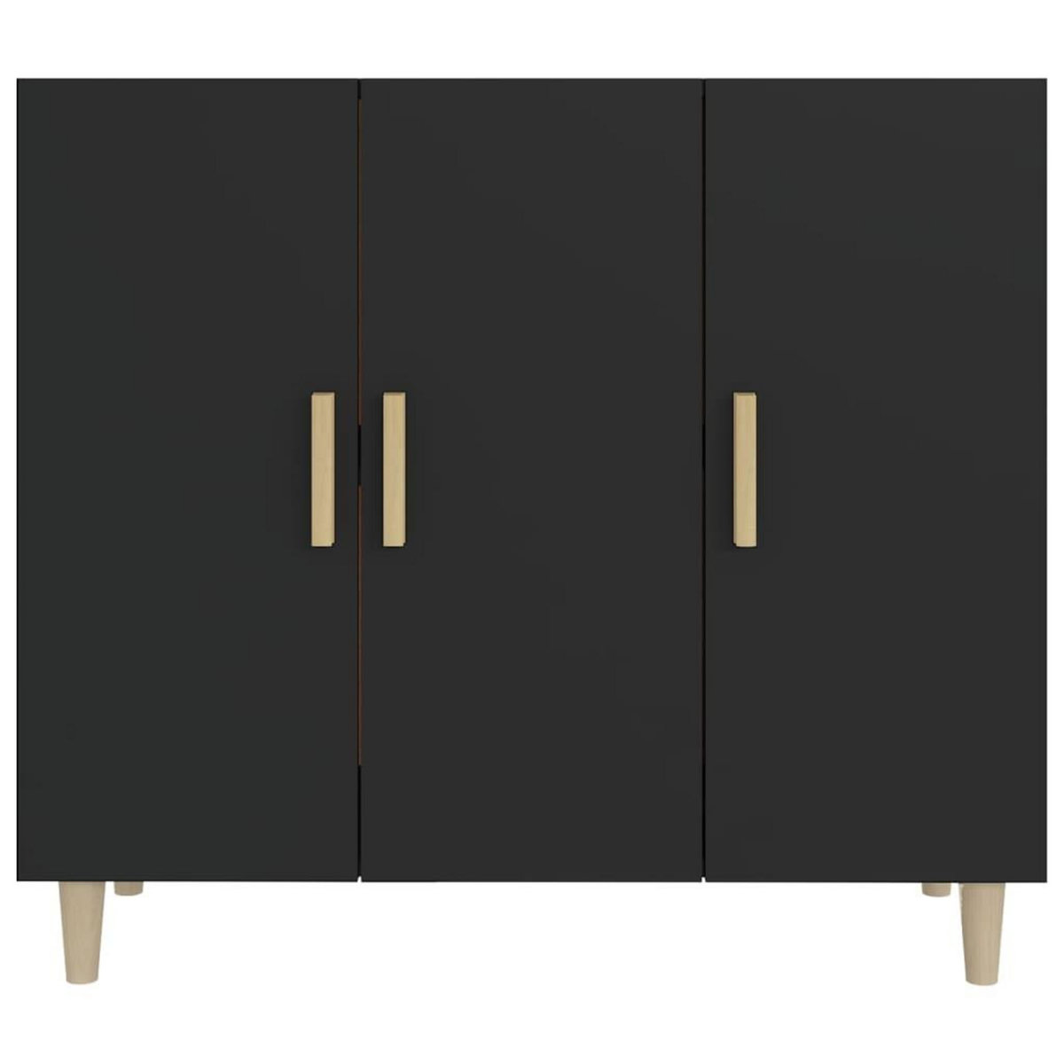 VIDAXL Buffet noir 90x34x80 cm bois d'ingenierie