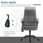 Voir la diapositive 5 : VINSETTO Vinsetto Fauteuil bureau manager massant pivotant hauteur réglable tissu lin gris