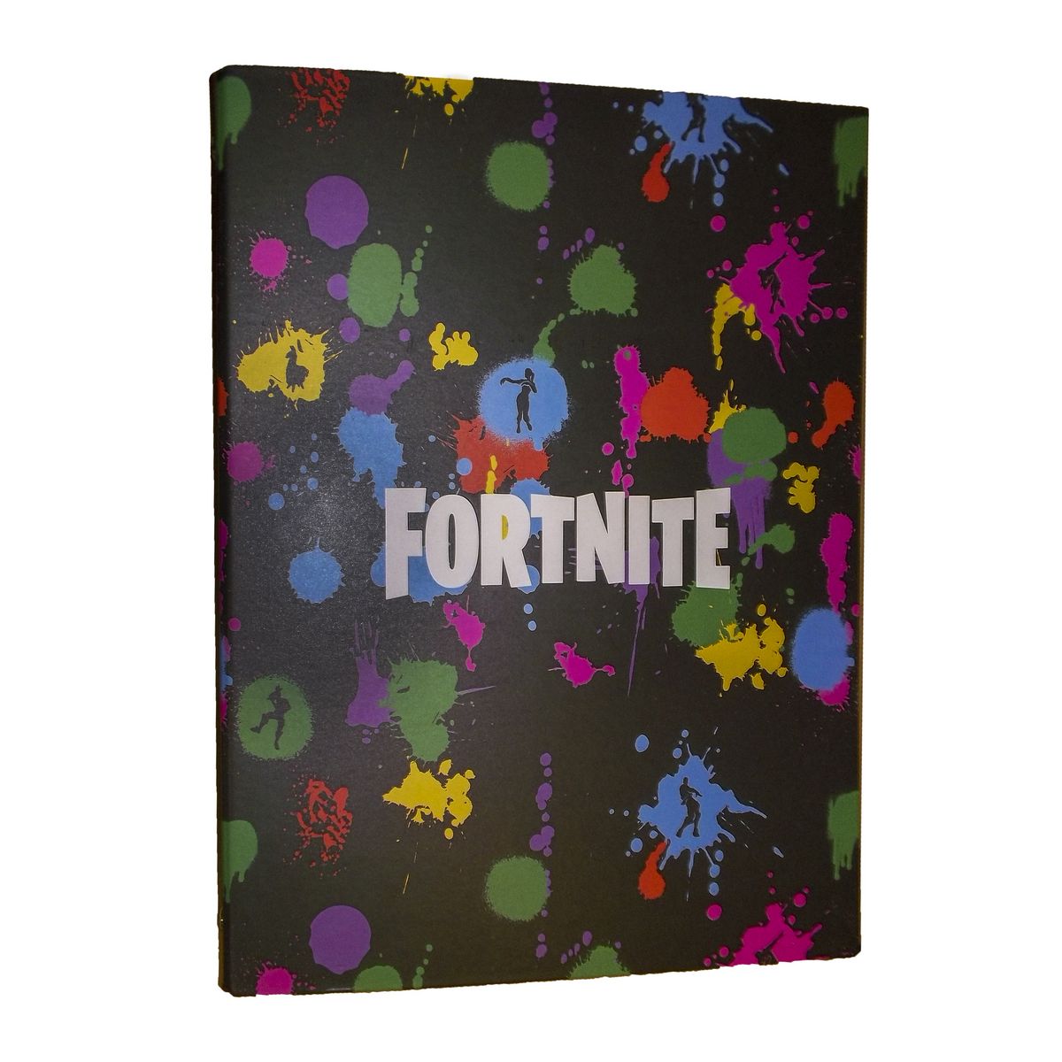  Classeur rigide Fortnite noir avec tâches multicolores